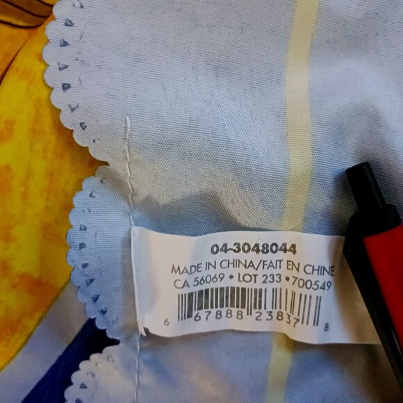 Table Cloth Scarf Panel 68 X 52" Scalloped Edge Sunflower Wheat Olives - Picture 4 of 4